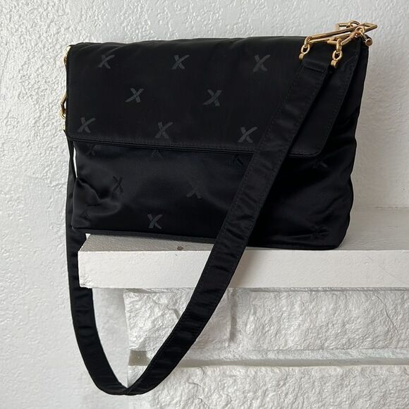 Paloma Picasso Handbags - Vintage New By Paloma Picasso black nylon monogram